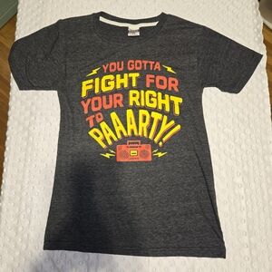 Kansas City KC Chiefs Fight For Your Right To Party! Charlie Hustle XS Gray